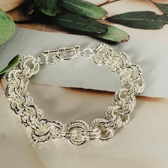 Sterling Chain Maille Bracelet - Picture 1 of 3